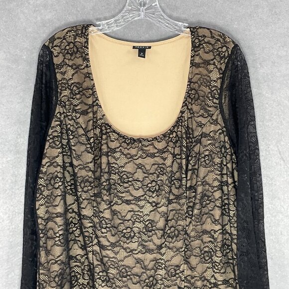 Torrid Bodysuit Women Sz 3x Black Lace Sheer Long‎ Sleeve Scoop Neckline Boho - Picture 4 of 12